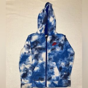 Boys Nike Full Zip Hoodie size L (7 year old) Cloud print